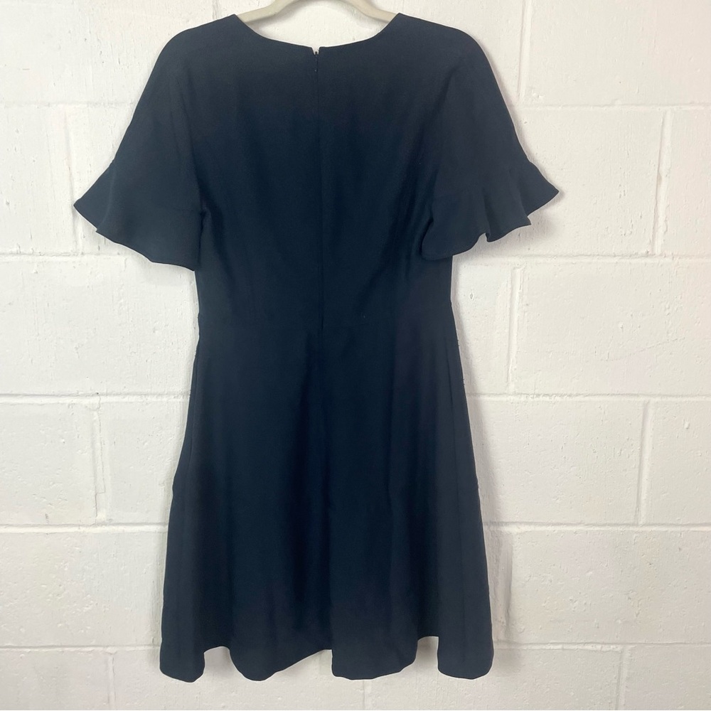 Banana Republic Black V-Neck Flutter Sleeve Dress - Picture 9 of 15